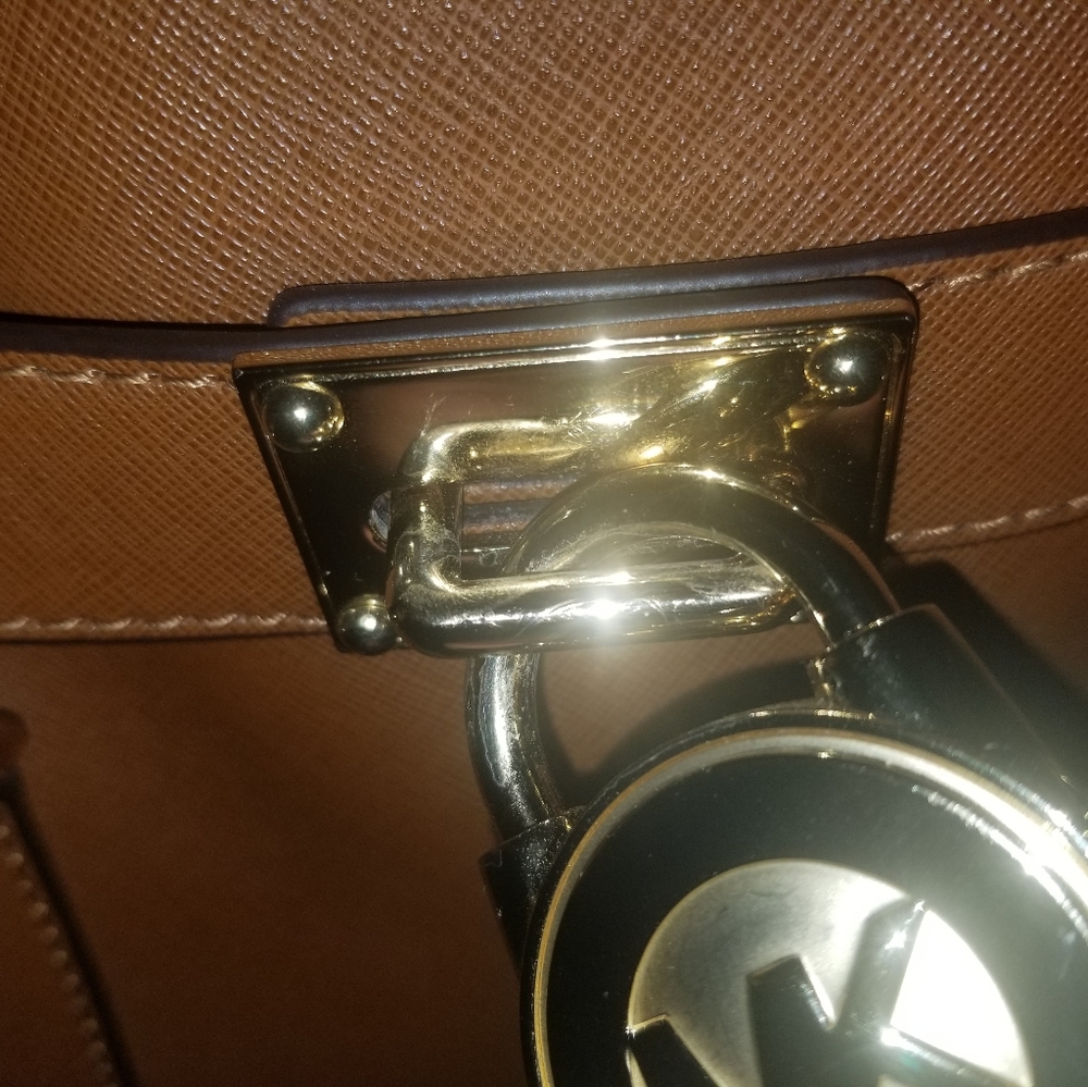 Michael Kors Hamilton Saffiano Leather Satchel - Picture 5 of 12